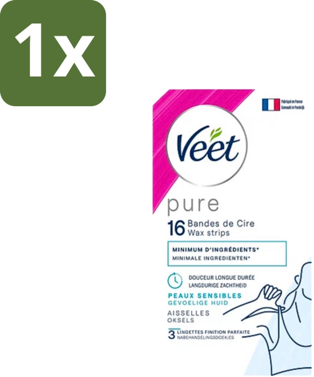 Veet - Ontharingsstrips - Oksels - Hypoallergene Minima - 16 Strips - 1 stuk
