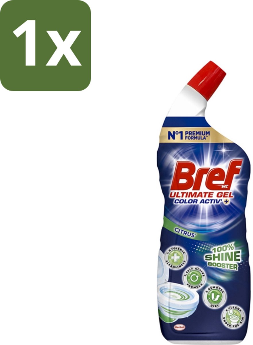 Bref WC - Ultimate Gel Color Activ+ - Toiletreiniger - Citrus - 700 ml - 1 stuk
