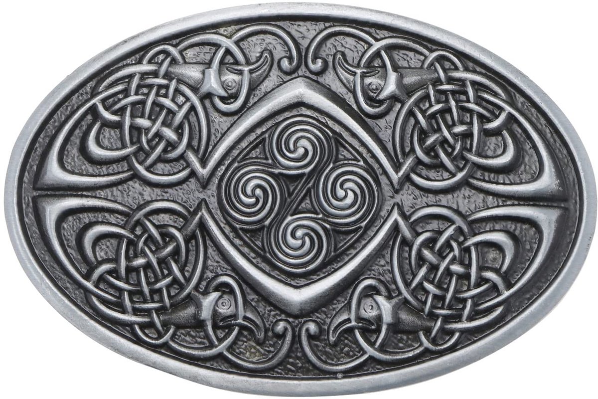 Celtic Knot Riemgesp - Vintage Metaal - Antiek Zilver - Voor 3.8 cm tot 4 cm Breed Riem - ShopVlot