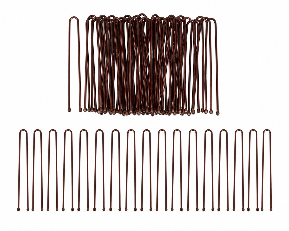 Haarsoires Styling Tool - Haardotspelden 5cm - Recht - Metalen Haarpinnen - Bruin - Set van 40 - Knotspelden voor Opsteekkapsels & Knot - Opsteekspelden - Sierpinnen voor Opsteekkapsels - Hair Pins