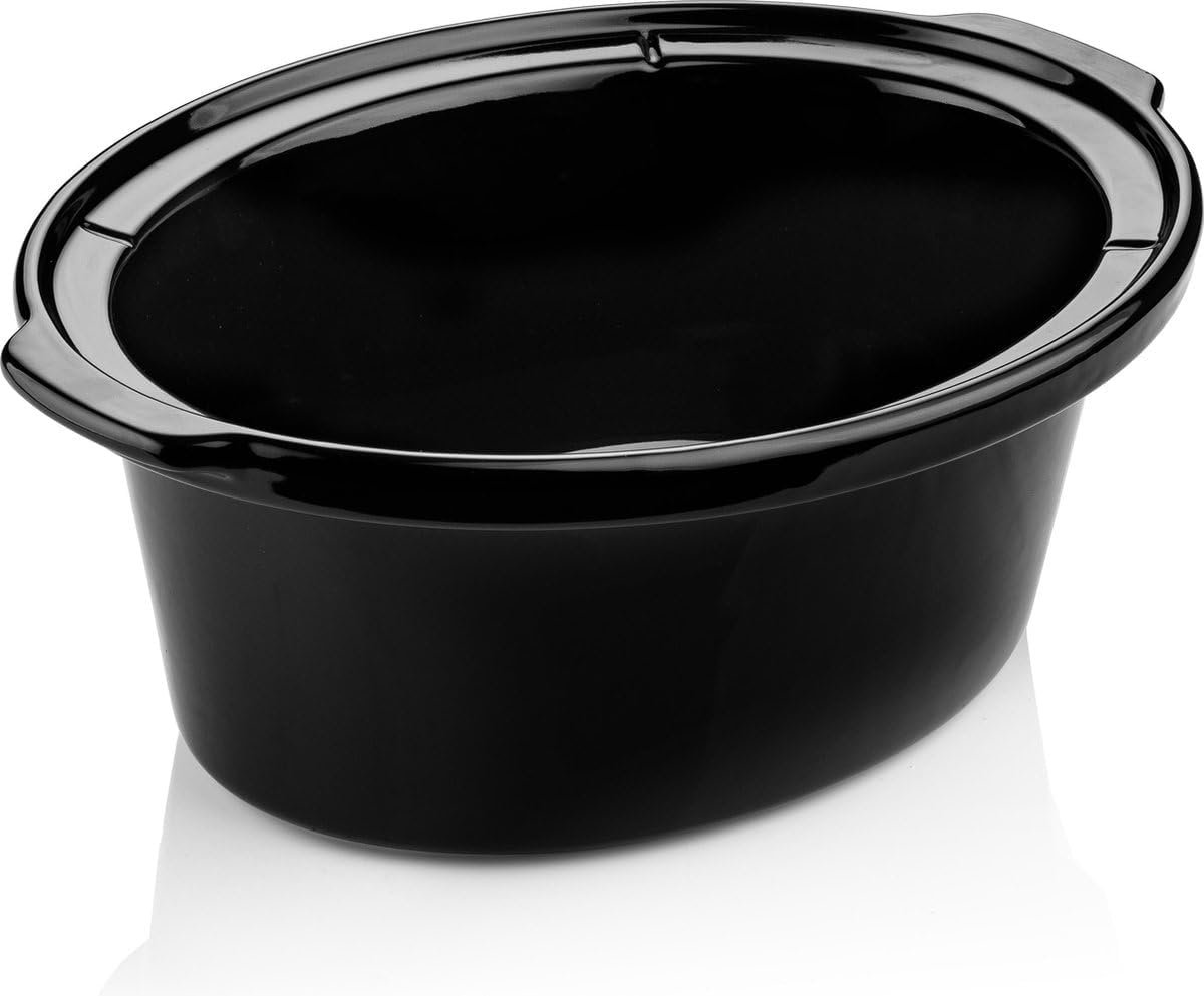 Slowcooker - Crockpot - Gezond Koken - Uitneembare Pan - 6 Liter - Zwart – foto 8