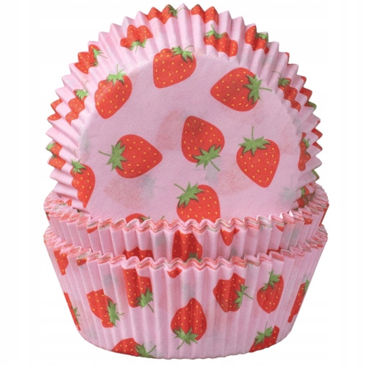 Muffin vormpjes papier - Aardbei - 50x25mm - 60 stuks