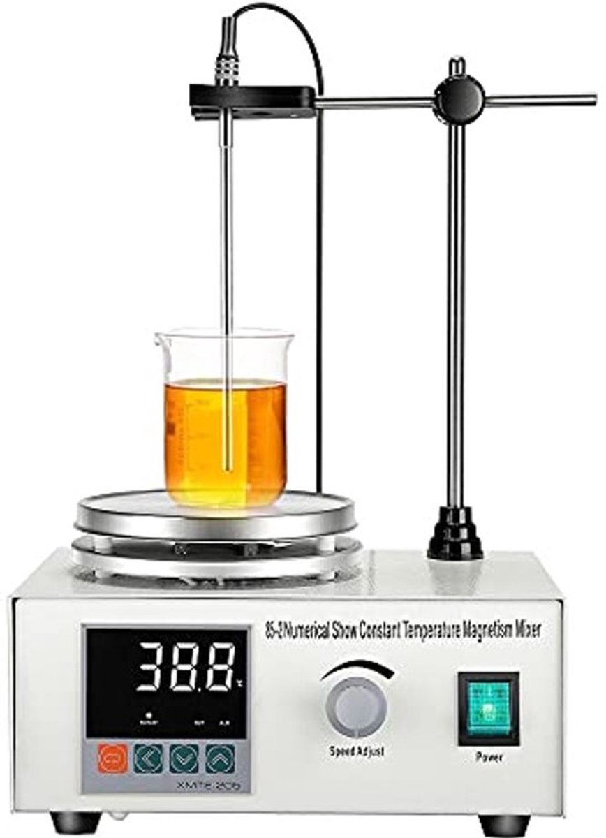 Magneetroerder 200 W met digitale temperatuurweergave en snelheidsinstelling voor laboratoriumgebruik