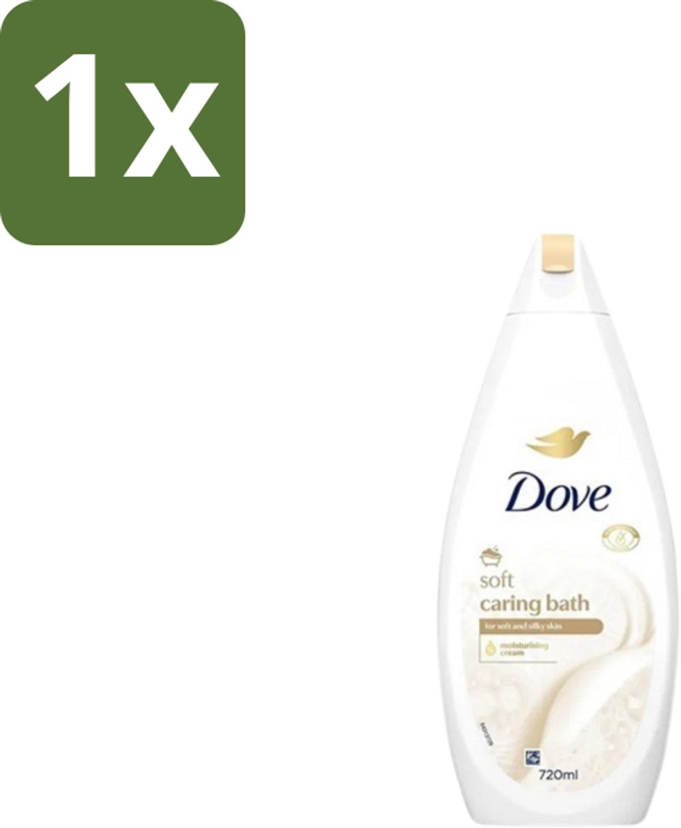 1 x Dove – Badcrème – Soft – 720 ml - Douchegel - Zachte Reiniging - Zijdezachte Huid - Glycerine - Schuim
