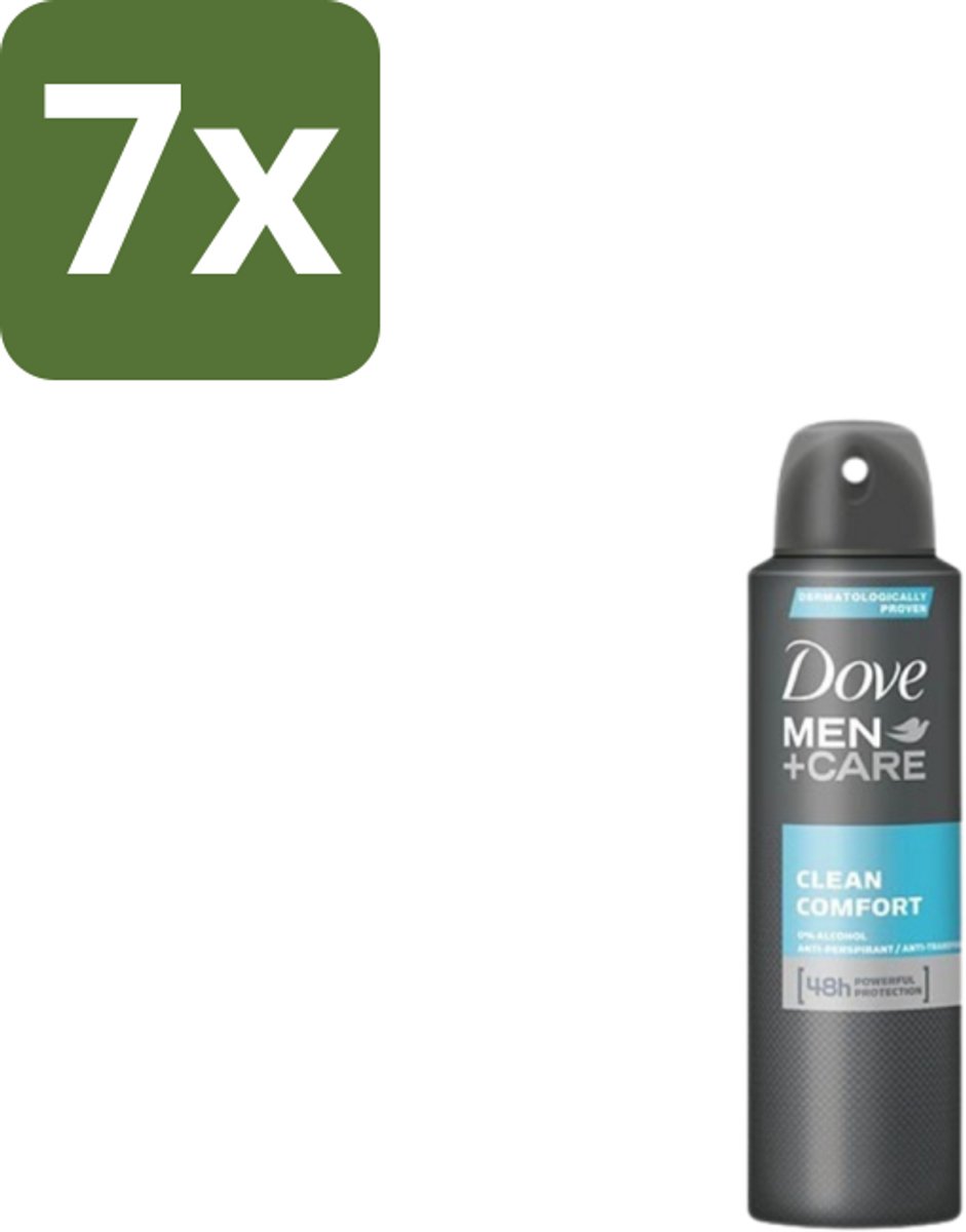 Dove Men+Care – Deodorant Spray – Clean Comfort – 200 ml - Bulkverpakking - 7 stuks