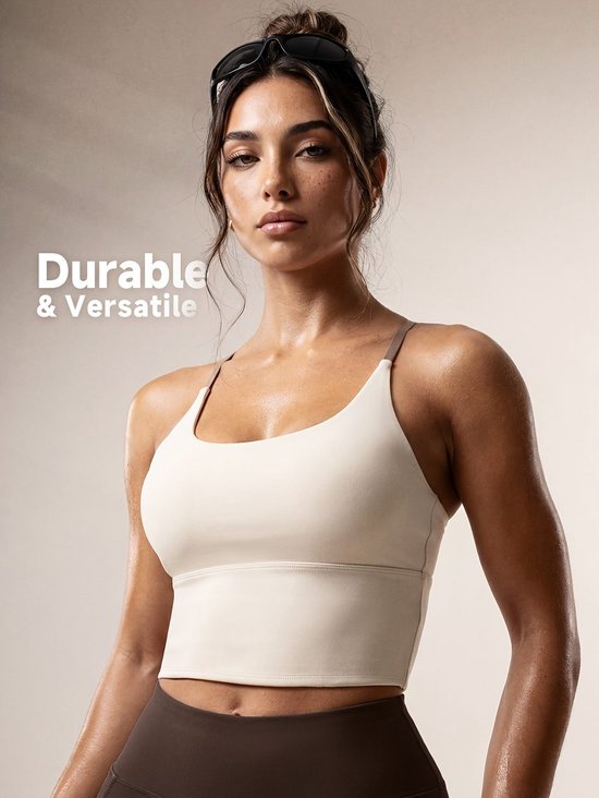 Currero Pilates Pak Dames - Yoga - Buttshaper - Gym - Fitness - Butt Lift - Bil Vergrotend - Heup Liftend - Yogakleding - Wit + Bruin XS — afbeelding 4