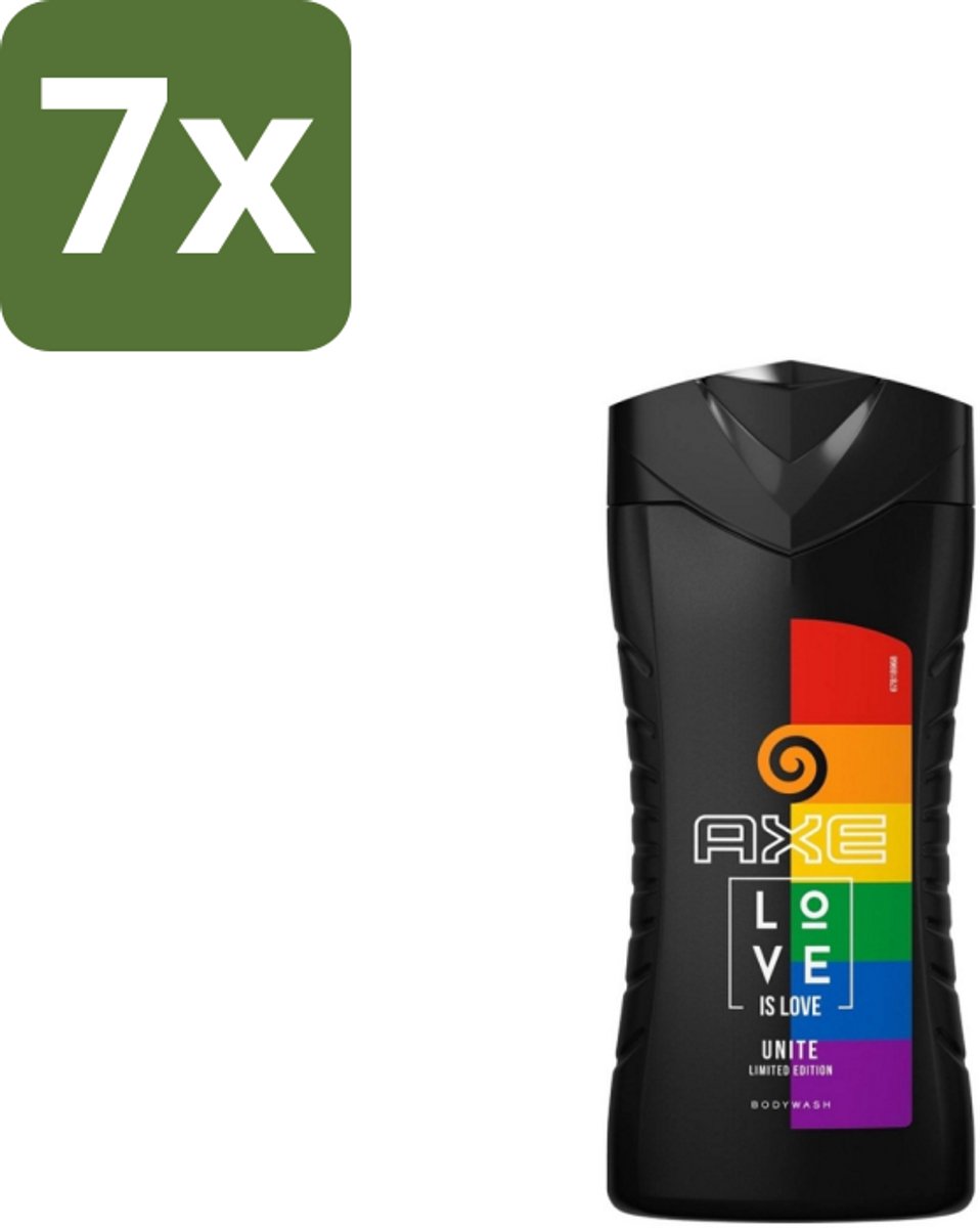 AXE – Bodywash – Unite Love Is Love – 250 ml - Bulkverpakking - 7 stuks
