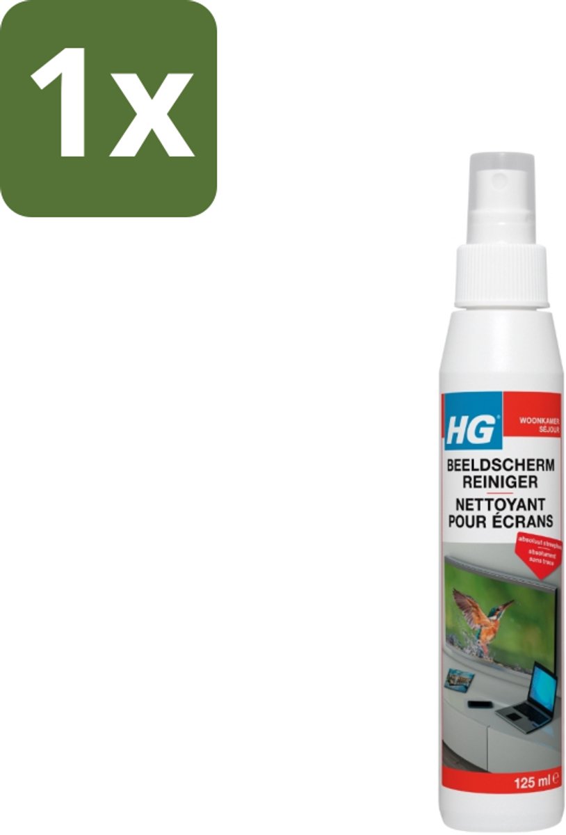 1 x HG Beeldschermreiniger 120 ml - Beeldscherm Reinigen - Scherm Reinigen - Streepvrije Schermen - Beeldscherm Reiniger - Scherm Reinigen Zonder Strepen