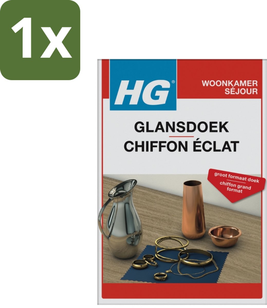 1 x HG Zilver Glansdoek - Zilveren Glansdoek - Glans Herstellen - Oxidatie Verwijderen - Zilver Reinigen - Zilveren Voorwerpen