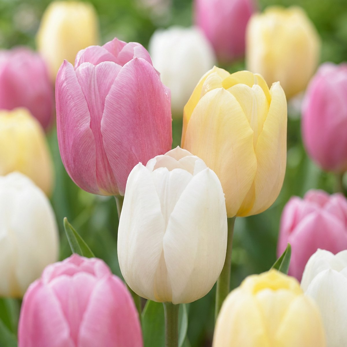 Green boutiQ - 48x Tulipa Sorbet mix - Tulp Sorbet mix - Diversen - Voorjaarsbloeier - Bolmaat 11/12