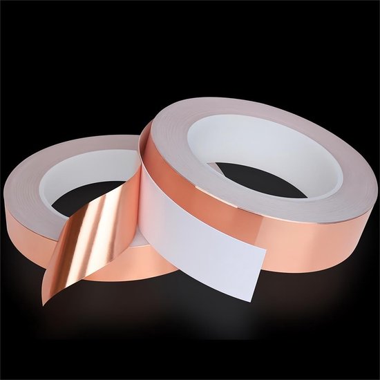 1 Stuk Koperen Plakband, 25mm x 20m, Kopertape Zelfklevend, Enkelzijdig Geleidend, voor Circuits en Elektrische Reparaties — afbeelding 3