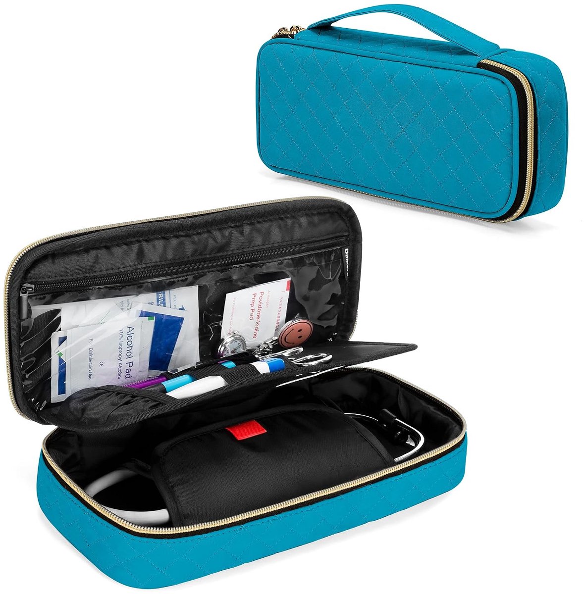 Beschermende stethoscoop hoes compatibel met 3M Littmann/ADC/Omron stethoscoop, Stethoscoop draagtas Travel Case voor verpleegkundige accessoires, Teal