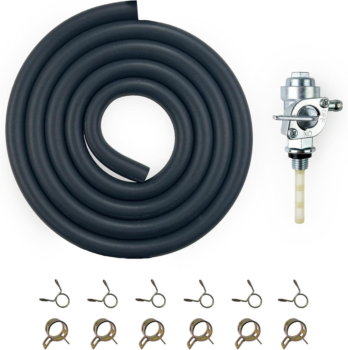 M10 x 1,25 mm generator benzinekraan 5 mm benzineslang voor Champion 122.070400.05 Briggs 310574GS 310573GS 193272GS 204743GS Generac Firman brandstoftank, afsluitklep, gasschakelaar