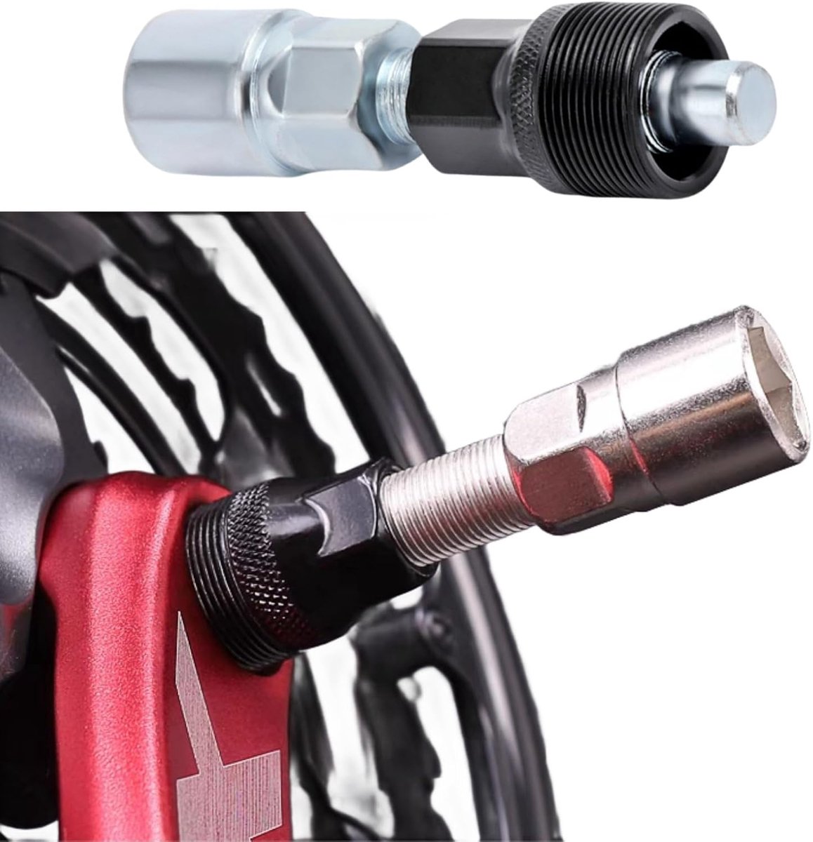 cranktrekker, fiets cranktrekker, trekker, vierkante crankarm, crankverwijderaar, fiets pedaaltrekker, fiets crankstel, gereedschap reparatie onderhoud remover