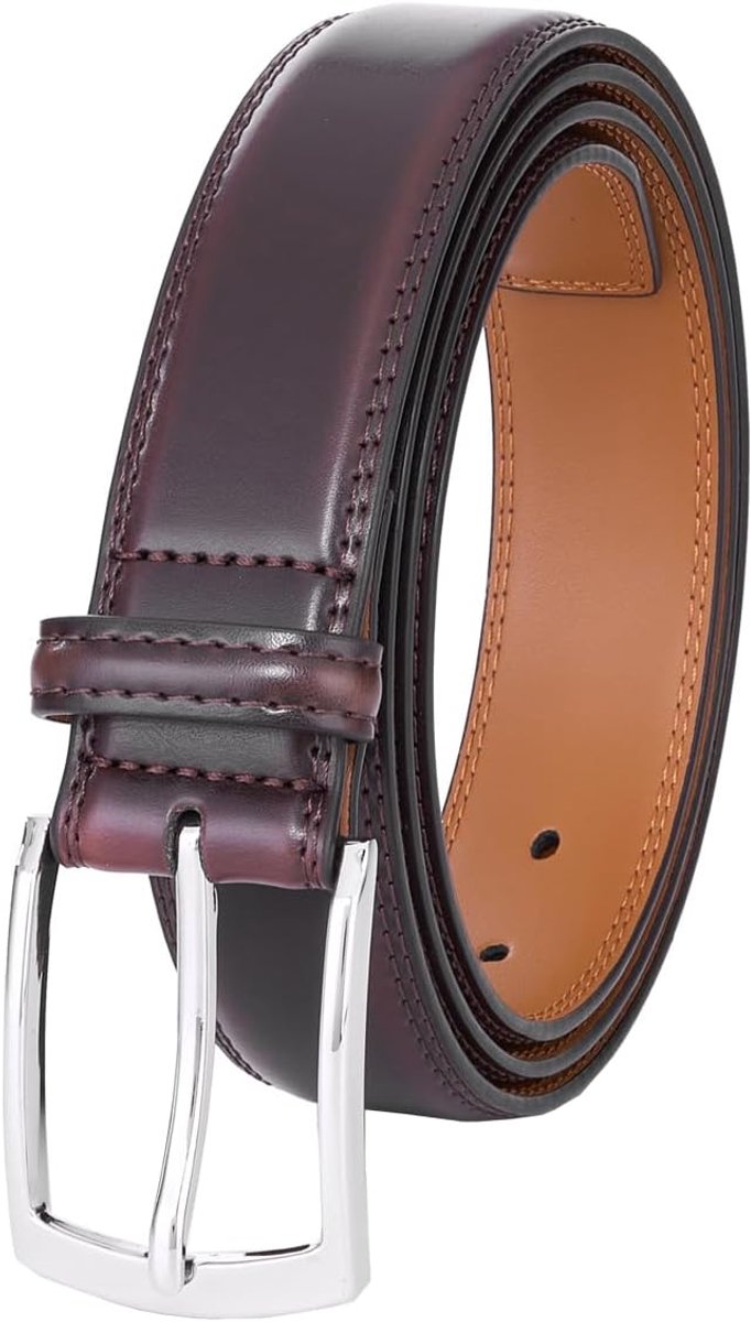 Herenriem Leer Heren Riem Lederen voor Pakken Business Formele Kleding 35MM met Geschenkdoos
