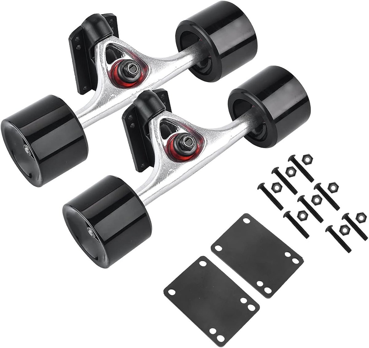 Trucks Skateboard Truck Combo Set 2 stuks/set Skateboard Truck met Skate Wheel Riser Pad Lager Hardware Accessoires