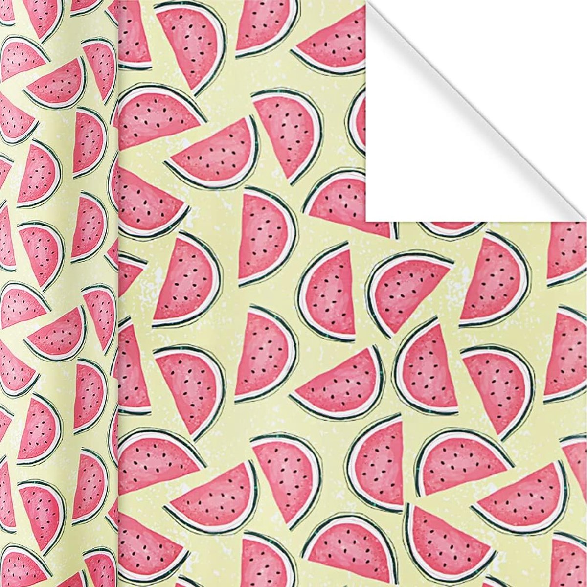 inpakpapier voor kinderen, schattig fruitig ontwerp geschenkverpakking, rood inpakpapier voor zomerthema, verjaardag, Aloha Luau zwembad, strandfeest, vakantie, Hawaii tropisch themafeest,