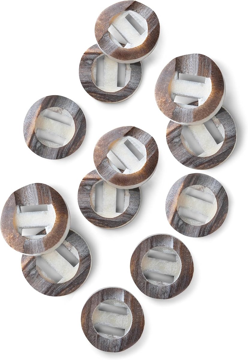 Trachten Couture Originele hoornknopen, bruine leren broek knopen - DIY 2-gaats klederdrachtknopen 21mm - 4x/8x/12x - diverse kleuren (bruin antiek, 12x knopen)