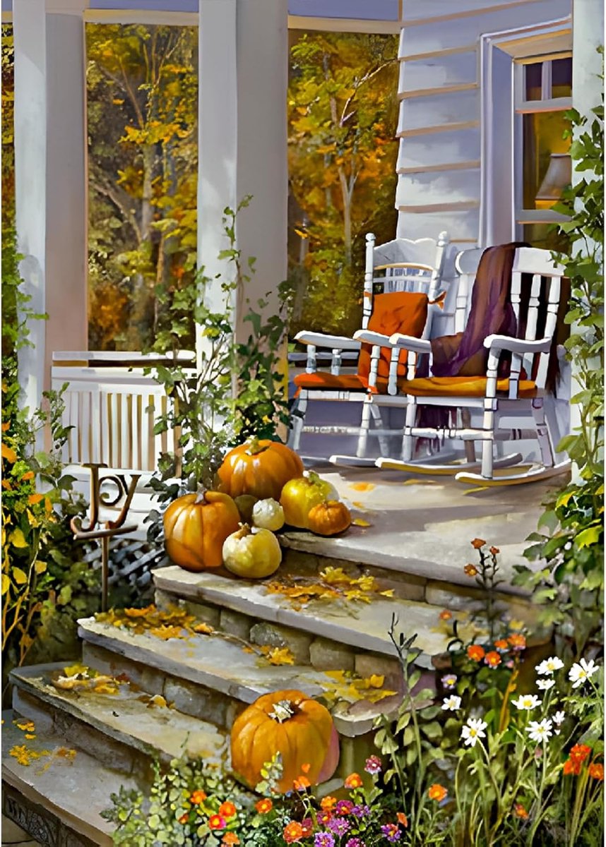 Herfst Diamond Volwassenen, 5D Diamond Painting Foto's Landschap en Bloemen Painting DIY Kinderset voor Home Decor 30 x 40 cm