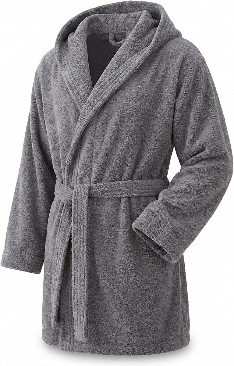 Towel Elegante badjas voor dames en heren, 100% katoen, 500 g/m², met capuchon of zonder capuchon, zacht en absorberend voor douche, spa en zwembad