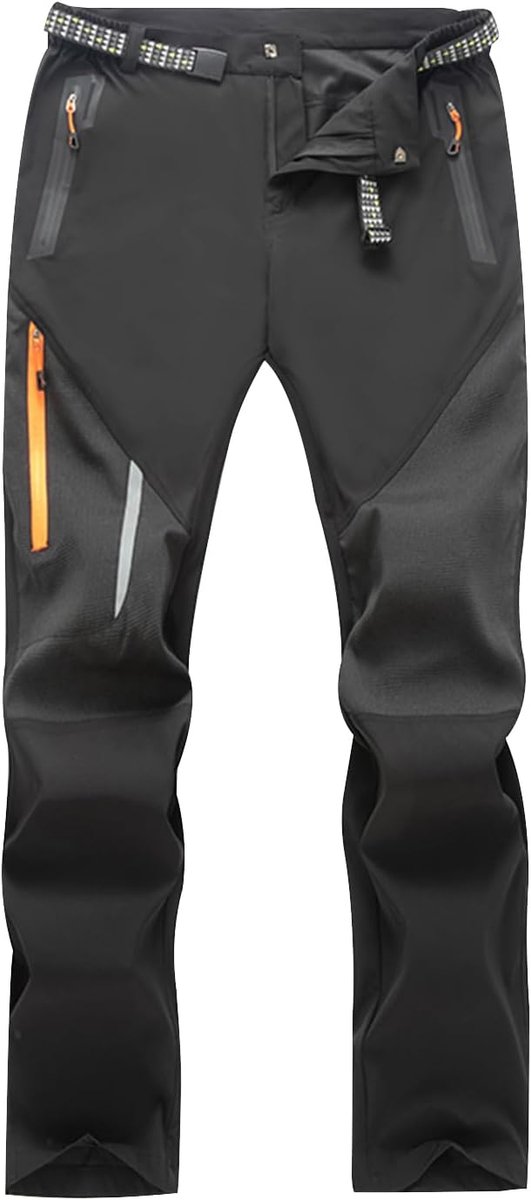Outdoor wandelbroek voor heren, comfortabele wandelbroek, lichte, ademende vrijetijdsbroek met zakken met ritssluiting