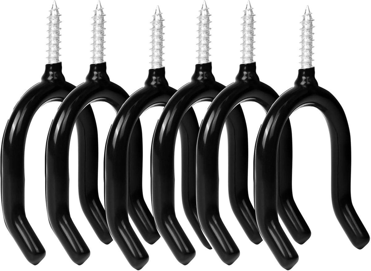 Haken, garage- en tuingereedschap-organizer, staal, 9 kg capaciteit, inclusief 12 muurpluggen