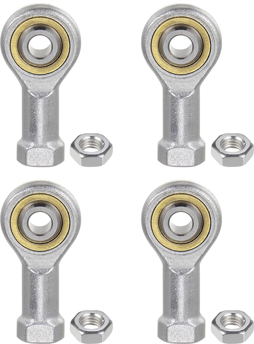 4 stuks Si5Tk Phsa5 M5 scharnieruiteinden - [rechtse schroefdraad M5 x 0,8] scharnierlagers voor verbindingsstukken, verzinkt staal