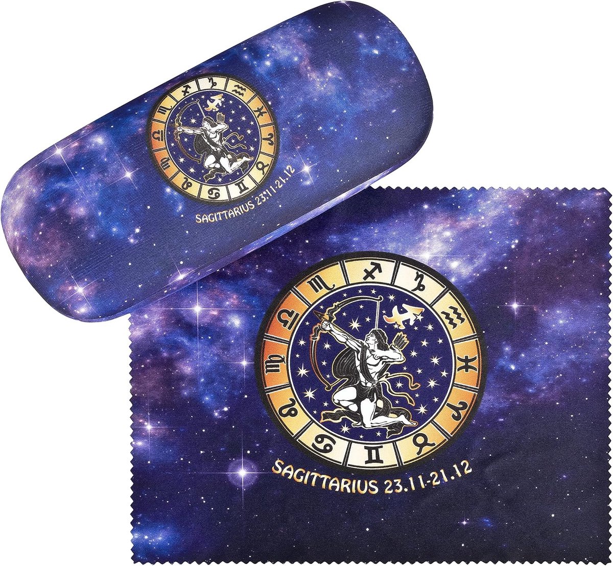 LILIENFELD Brillenetui Brillenkoker Sterrenbeeld Stabiele Reinigingsdoek Glasses Case Art