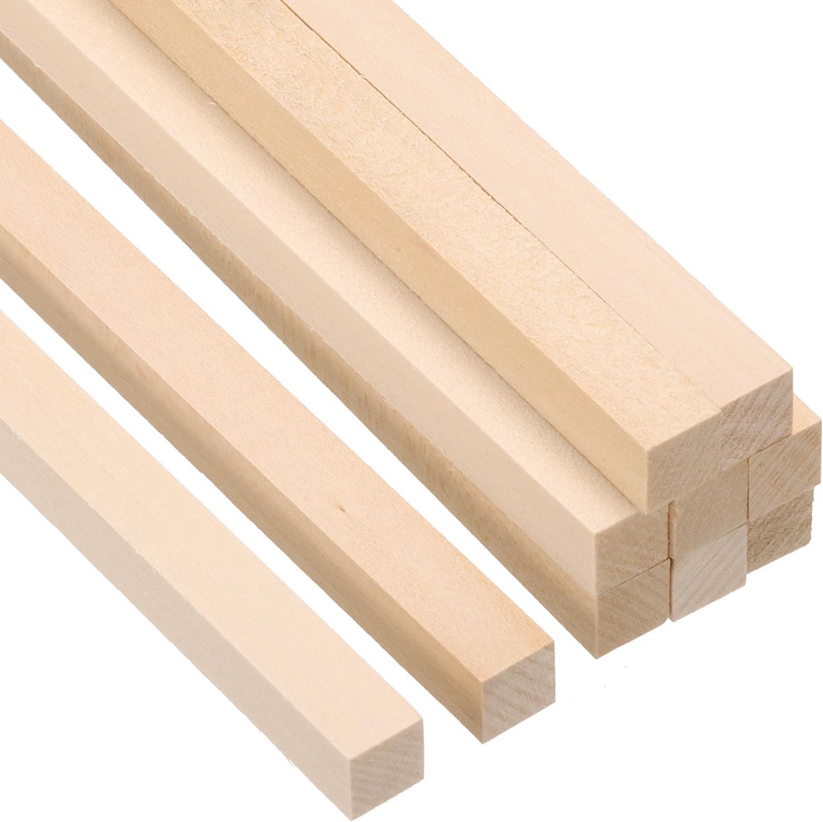 Houten stokken, 10 stuks 6 inch lange vierkante houten deuvels onafgewerkte hardhouten stokken voor ambachtelijke doe-het-zelf benodigdheden