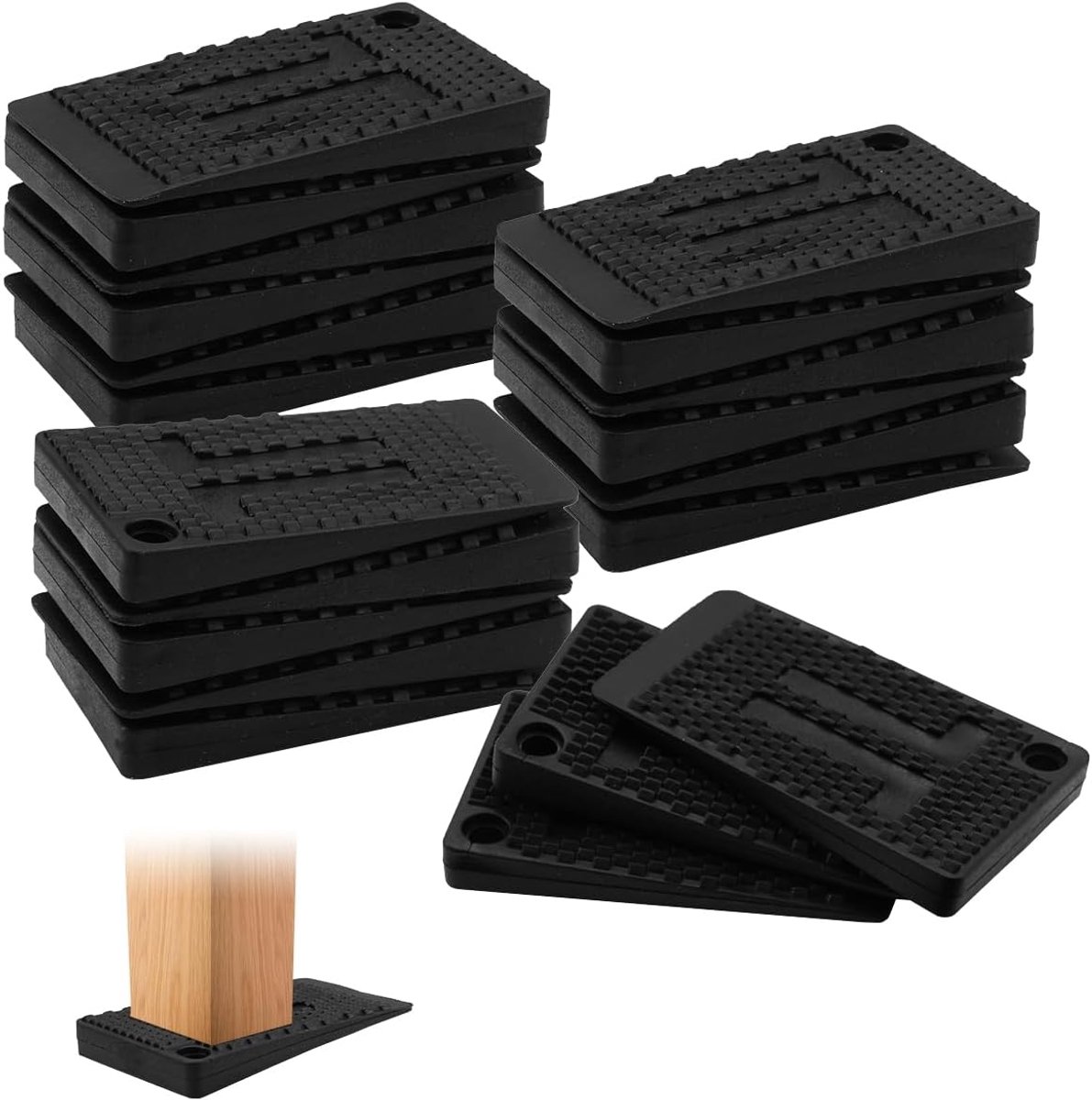 20 Stuks Tafelwiggen voor Nivellering, 50 * 30 * 6mm Tafelwiggen | Meubelnivelleringspads, Onderlegwiggen, Meubelniveau-Pads, Stoelshims Antislip, Meubelwiggen voor Meubels, Tafel, Stoel, Kast