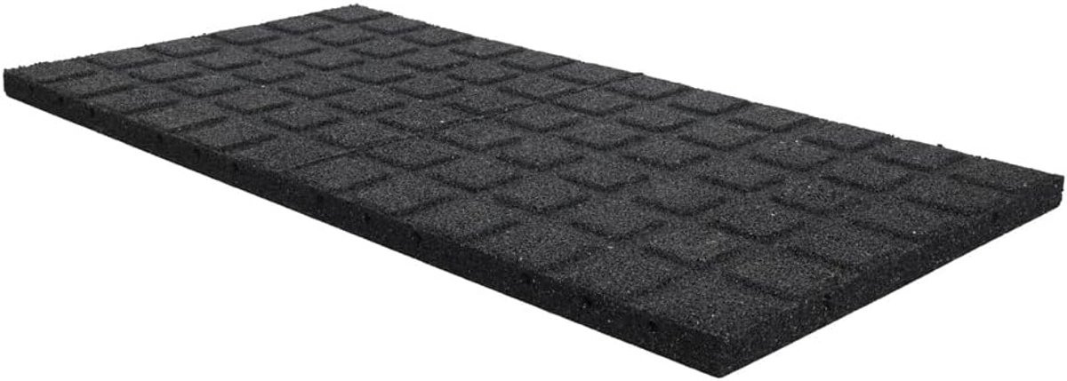 rubberen mat 50x100 cm – antivibratiemat 30 mm – antislip, weerbestendige rubberen plaat voor wasmachine, dakterras, balkon, looppad en speelplaats – geluidsisolerende vloermat