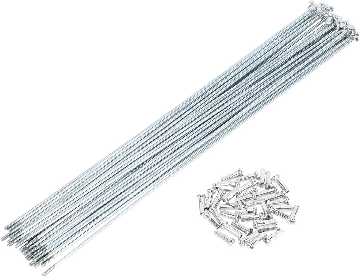 Spaken Fiets Wiel Spaken Zilver Tone 1 Set 14G 263mm Lengte Koolstofstaal Gegalvaniseerd