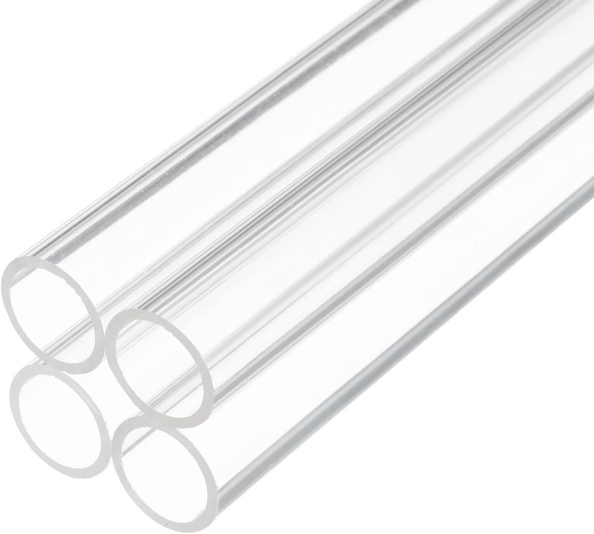 Plastic stijve buis 18 mm x 20 mm (0,7 x 0,8 inch) acryl buis ronde polycarbonaat buis, [voor sanitair, hydrauliek, aquarium, doe-het-zelf] - 4 stuks