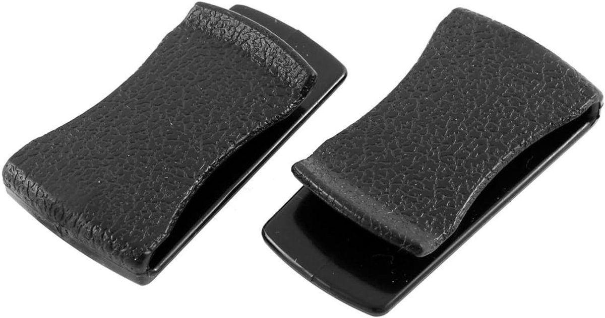 sourcingmap Zelfklevende Card Clip Houder Zwart 2 STKS