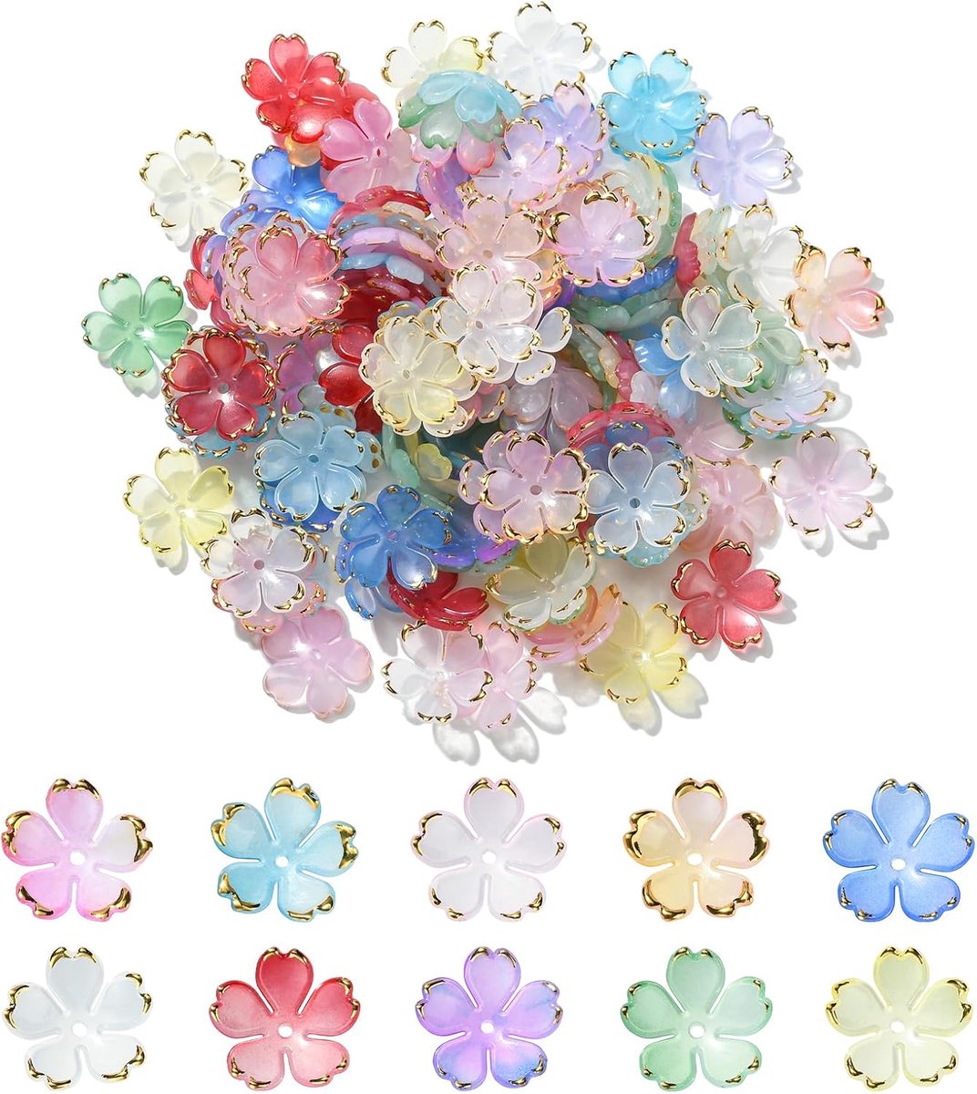 Kralen caps bloemen kralen eindkappen spacer kralen voor doe-het-zelf ambachten sieraden maken cadeau decor