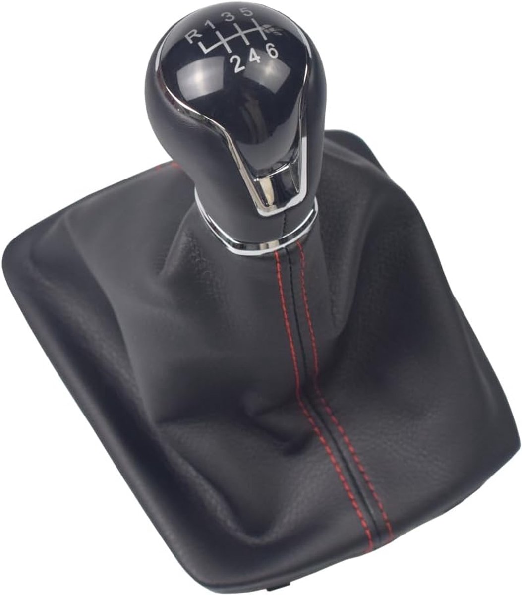 -Leon-III 3 MK3 2012 2013 2014 2015 2016 2017 Auto-Styling Gear Stick Shift Knop Lederen Boot (R6 Speed-Rood)