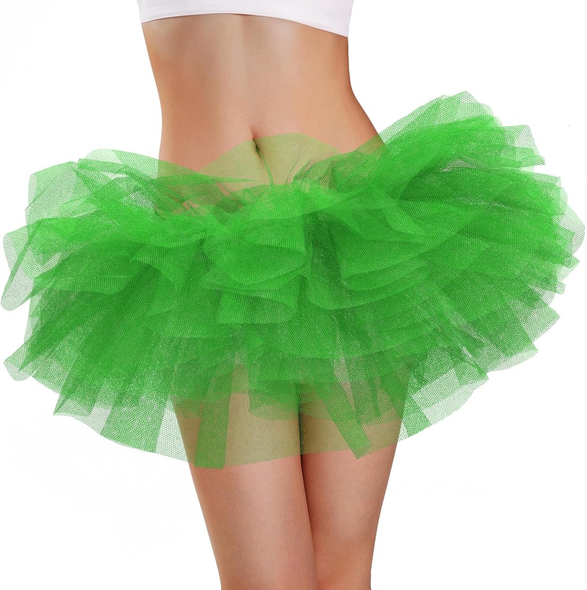 Tutu rok dames tieners klassieke elastische 5 lagen tule balletrok jaren 50 vintage stijl korte rok volwassen maat
