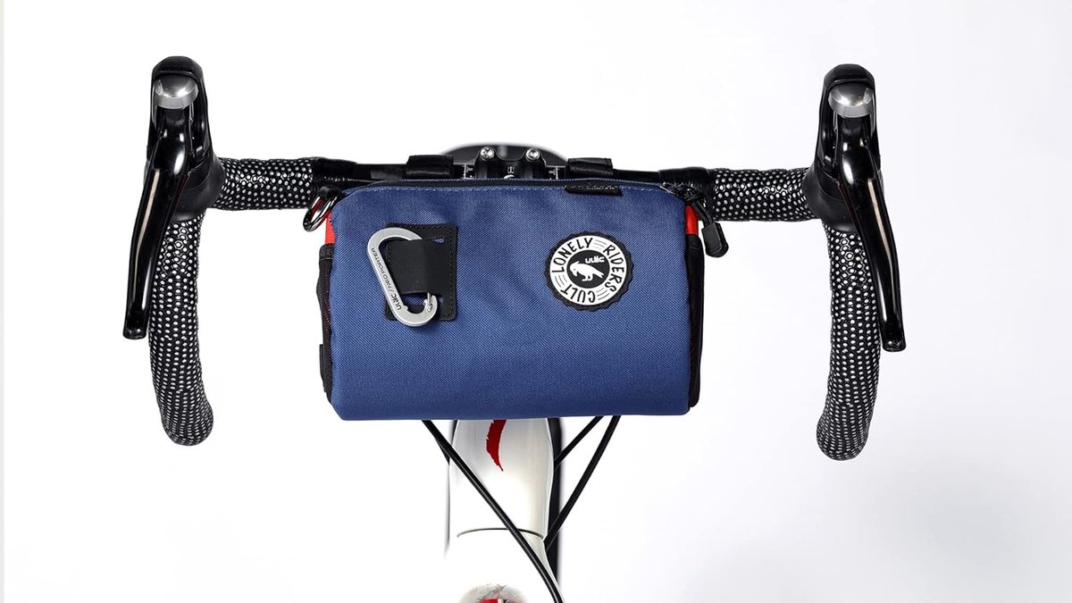 Fietstas 2.7L - Navy Oranje - Met voorste oog voor lampen en zonnebril - Ideaal voor onderweg - SnelShoppen