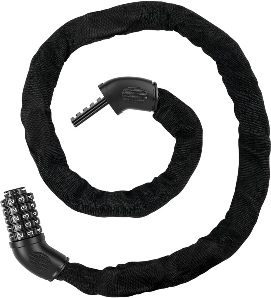 Fietslot 6mm * 80cm - 5 cijferige combinatie - instelbaar - optimale diefstalbeveiliging - SnelShoppen
