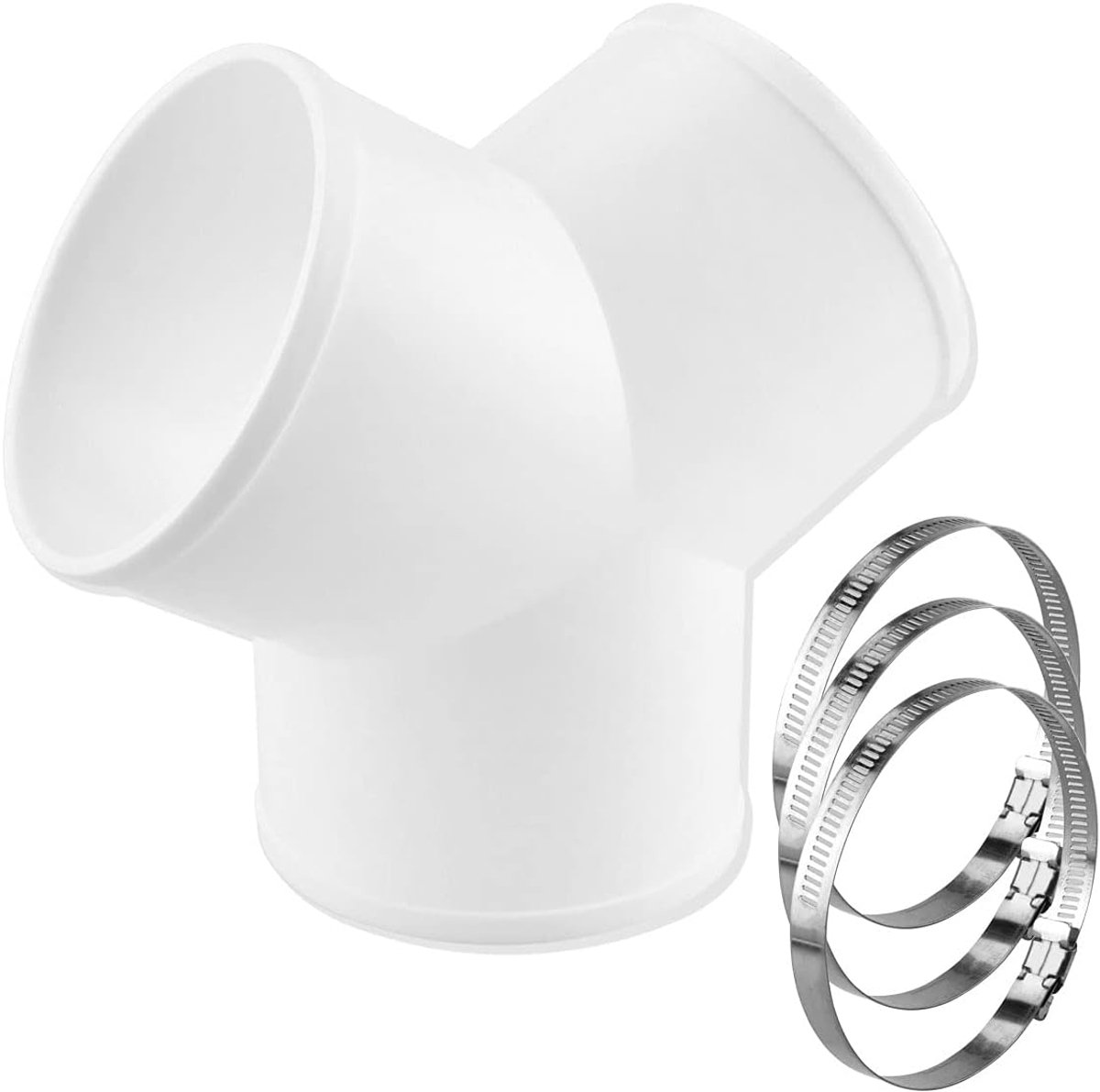Duct Connector 3 Weg - 4 Inch ABS Kunststof - Inclusief 3 Slangklemmen - Ideaal voor Ventilatie - SnelShoppen