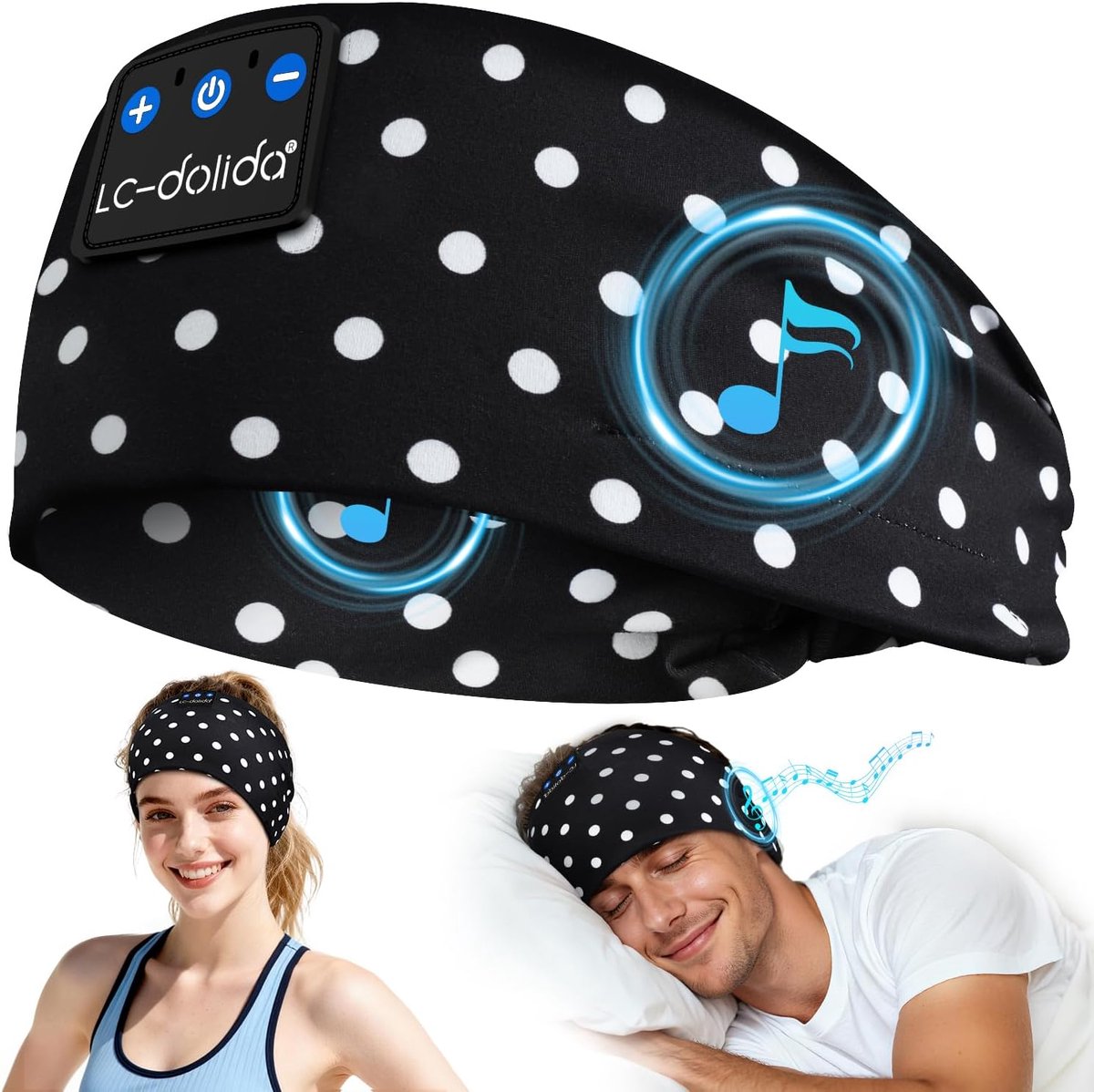Hoofdband hoofdtelefoon Bluetooth 5.4 - super zacht - multifunctioneel - ideaal voor training - ShopVlot