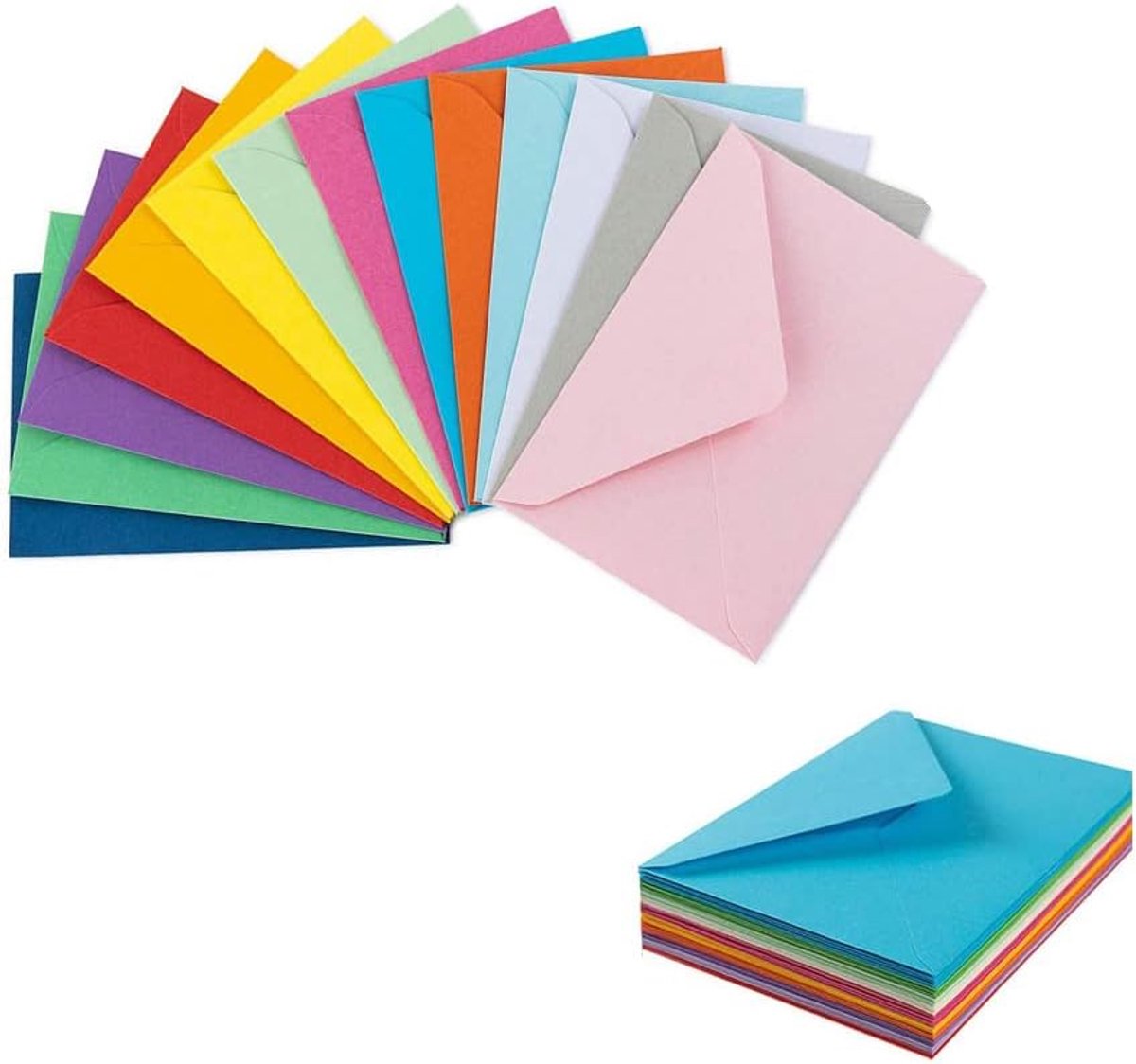 60 mini-enveloppen, 11,5 x 8,2 cm, mini-enveloppen, kleurrijke enveloppen, kleine enveloppen, multikleur voor cadeaukaart, bruiloft, verjaardag, feestbenodigdheden (10 kleuren)