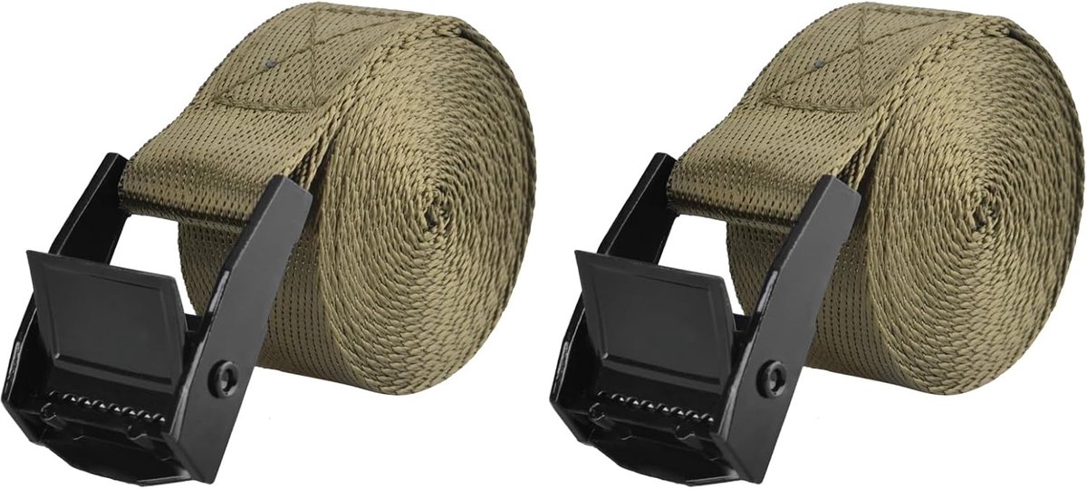 Spanriem 25 mm spanriem 2 of 4 stuks persgesp riem voor motorfiets auto bagagebevestiging (1,5 m, A - groen - 2 stuks)