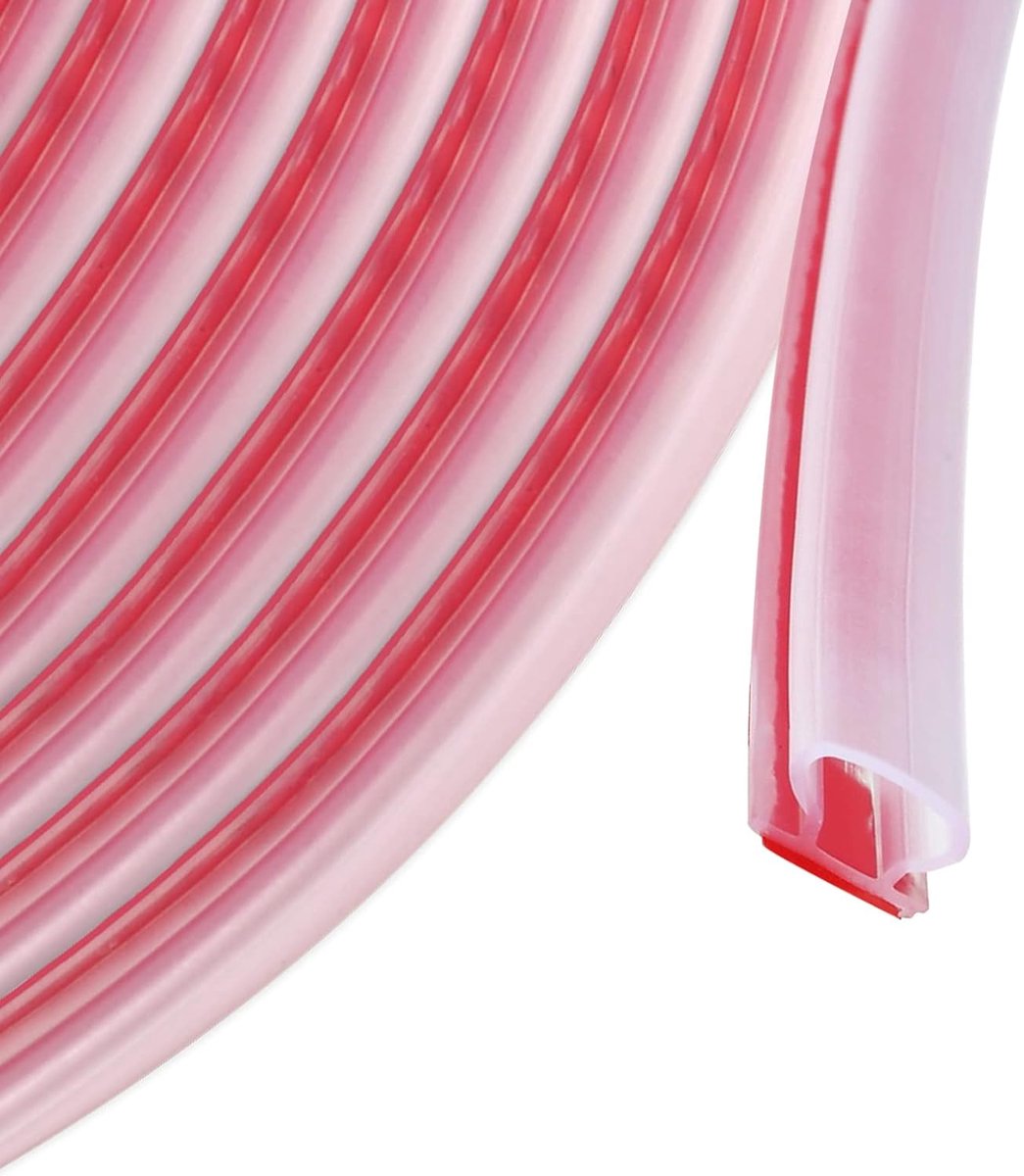 Zelfklevende afdichtingsband voor deuren 9mm(B)*6mm(D)/10m(L) Rubberen weerstrip, waterdicht, zelfklevend, voor deurkozijnisolatie, eenvoudig op maat te knippen