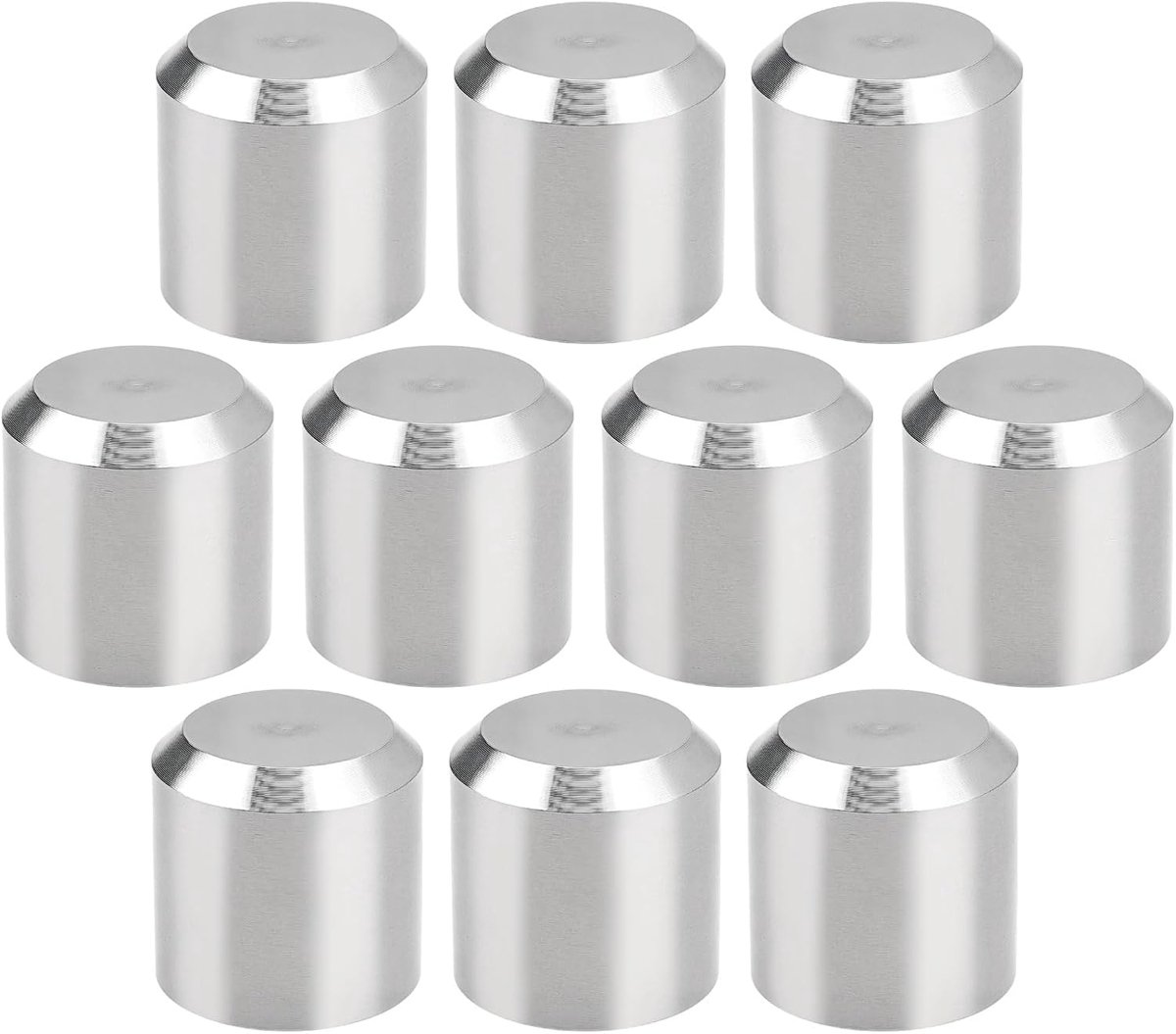 Store 10 stks Trim Handreling End Caps 304 Rvs Ronde Leuning Eindkappen Vervanging Deel OD 15mm ID 12mm Lengte 15mm Hand Rail End Cover