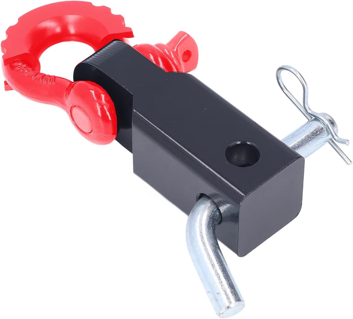 Shackle Hitch-ontvanger, Universele Auto 2-inch Trekhaak Shackle Hitch Hook-ontvanger voor Auto's Vrachtwagens(rood) Onderdelen voor aanhangerlieren