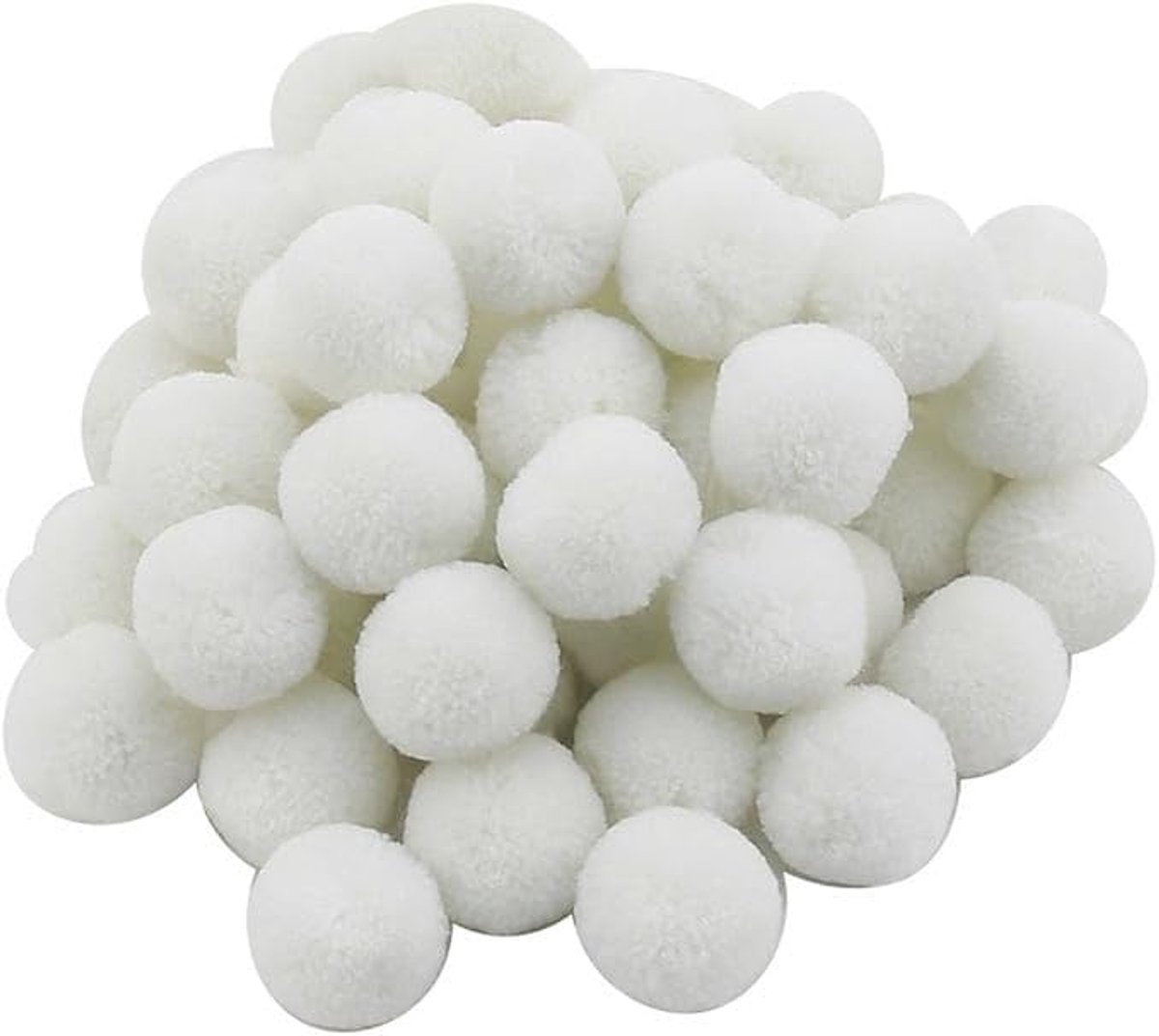 - pompon 20 mm wit pompon 125 stuks naaien Tilda knutselen boord ballen pluche ballen voor grappige DIY creatieve handwerk DEK41 x5