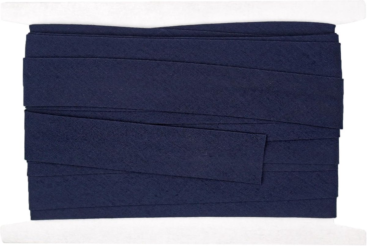 biasband van katoen, fabriek, gevouwen, katoenen band, webbing met visgraatsteek voor doe-het-zelvers, handwerk, naaien, breien, randband, effen gevouwen, 5 m x 20 mm, eenvoudig te naaien,