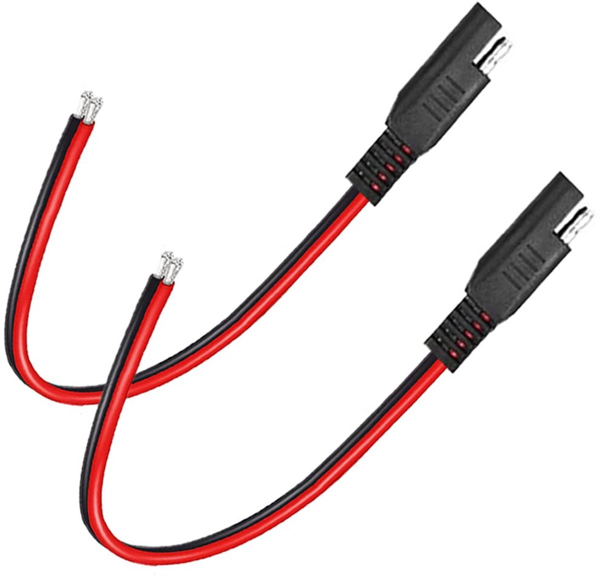 SAE-Aansluitkabel, 30 cm, 2-Polig Met Snelverbinding/Scheiding van de Kabelboom, 18 AWG, 2 Stuks