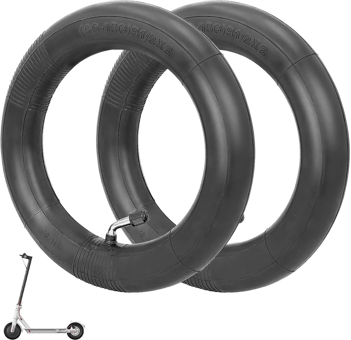 8 1/2 x 2 binnenbanden voor Xiaomi M365 / M365 Pro/voor Mi 3 Elektrische Scooter 50/75-6.1 ACHTER reserveband dubbele dikte - gebogen mond (2 stuks)